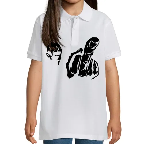 Mittelfinger Fratze Kinder Polo