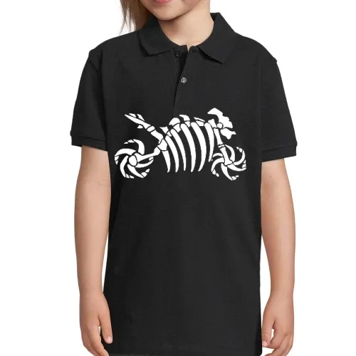 Motorrad Fossil Skelett Polo