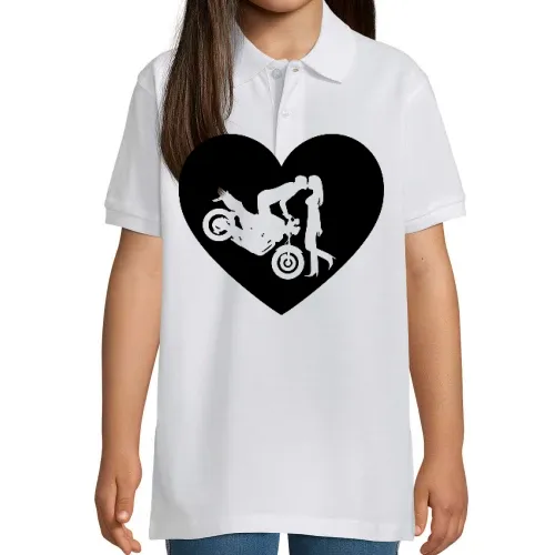 Motorradkuß Naked Bike Herz Polo