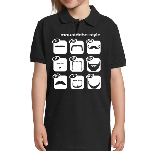 Moustache Weltweit Style Polo Kinder Perfect