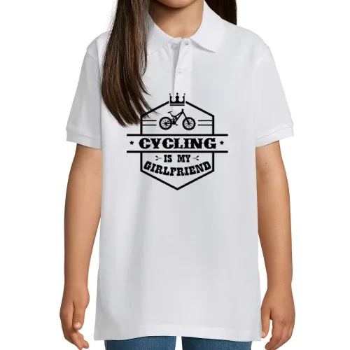 MTB Radfahrer Freundin Mountainbiker Fahrradfahrer Polo Kinder Perfect