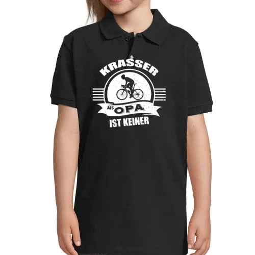 Radfahrer Großvater Krasser Opa MTB Biker Geschenk Polo Kinder Perfect