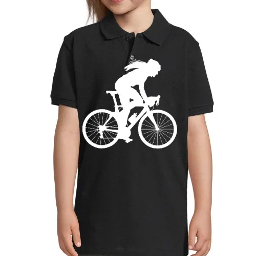 Radfahrerin Bikerin Frau Fahrrad Fahrradfahren Polo Kinder Perfect