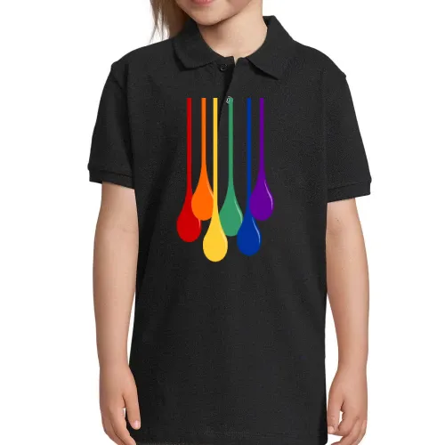 Regenbogen Tropfen Polo