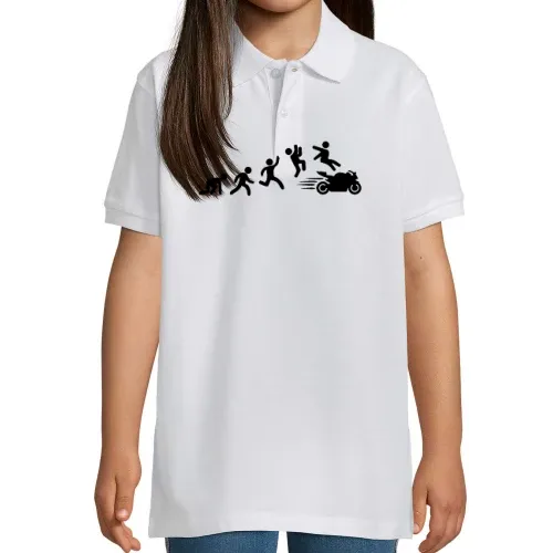 Rennmaschine Stichmännchen Motorrad Evolution Kinder Polo Rennmaschine Stichmännchen Motorrad Evolution Polo