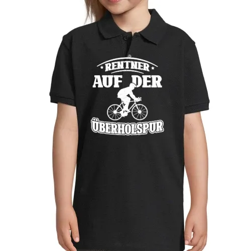 Rentner Radfahrer Überholspur - Opa Mountainbiker Polo