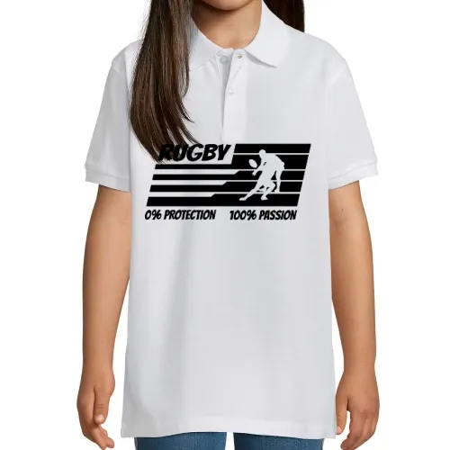 Rugby Zero Protection Much Passion Sportler Spruch Polo Kinder Perfect
