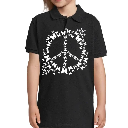 Schmetterlinge Peace Kinder Polo