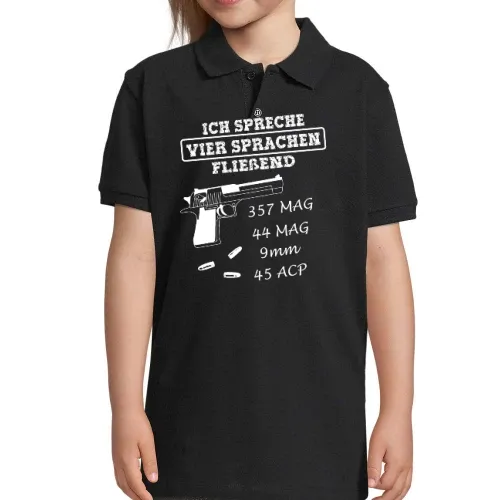 Schützenverein Schießstand Pistolen Revolver Motiv Polo Kinder Perfect
