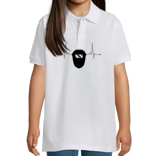 Schweißer Schweißmaske Herzschlag Schweißen Motiv Polo