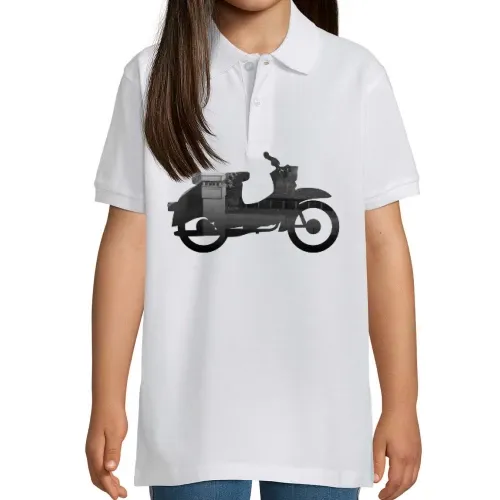 Simson Schwalbe an der Mauer Polo Kinder Perfect