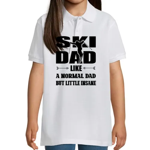 Ski Dad Little Insane Skifahrer Skifahren Polo Kinder Perfect