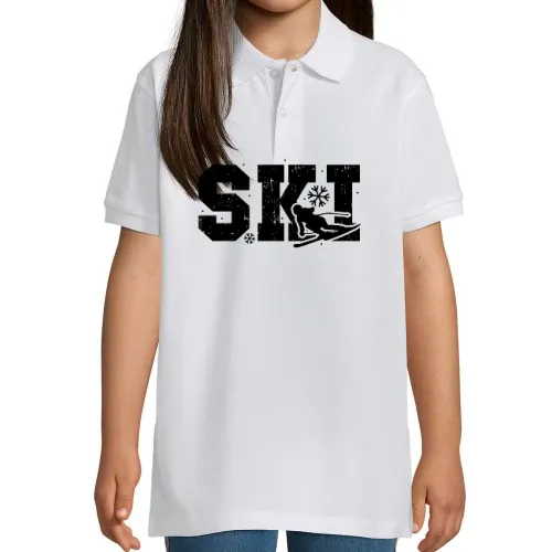 Ski Skifahrer Skifahren Skiurlaub Winterurlaub Polo Kinder Perfect