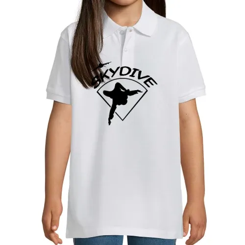 Skydive Fallschirmspringer im freien Fall Polo Kinder Perfect