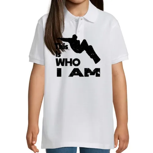 Springender Snowboarder Tricksprung Polo Kinder Perfect