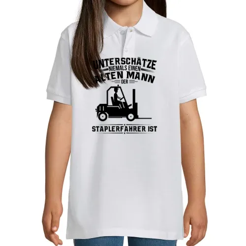 Staplerfahrer Gabelstapler Alter Mann Spruch Polo Kinder Perfect