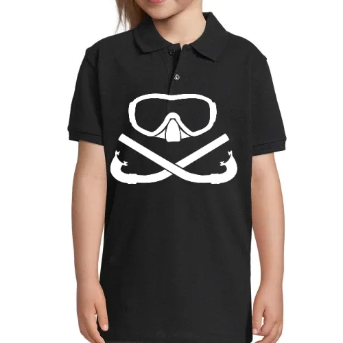 Taucherbrille mit gekreuzten Schnorchel Kinder Polo