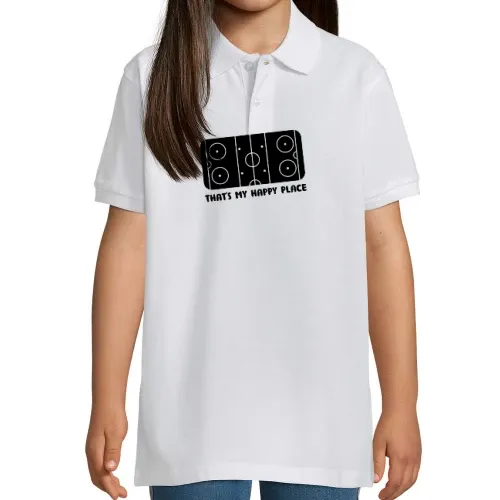 That s My Happy Place Eishockey Ice Hockey Spruch Polo Kinder Perfect