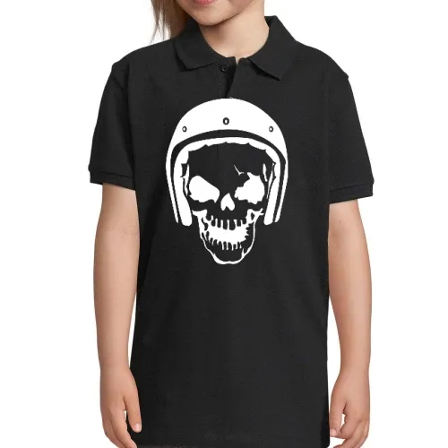 Totenschädel mit Rollerhelm Polo Kinder Perfect