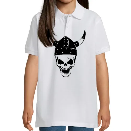 Totenschädel mit Wikingerhelm Polo Kinder Perfect