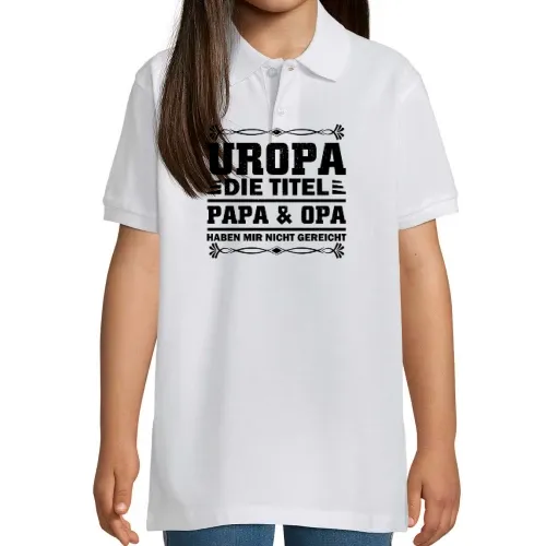 Uropa Opa Baby Papa Titel Opi Großvater Vatertag Polo Kinder Perfect