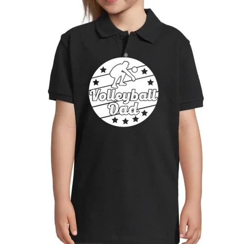 Volleyball Dad Volleyballspieler Vintage Polo