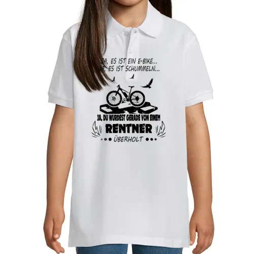 Von Ebike Rentner überholt - Fahrrad Rente Spruch Polo Kinder Perfect