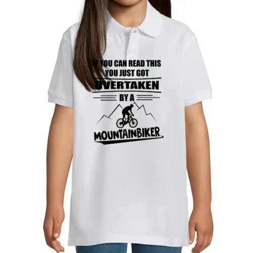 Von Mountainbiker Überholt E-Biker MTB Radfahrer Polo Kinder Perfect