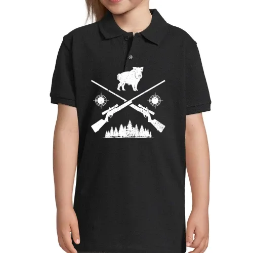 Wildschwein Jäger Jagdzeit Keiler Jagd Jagen Polo Kinder Perfect