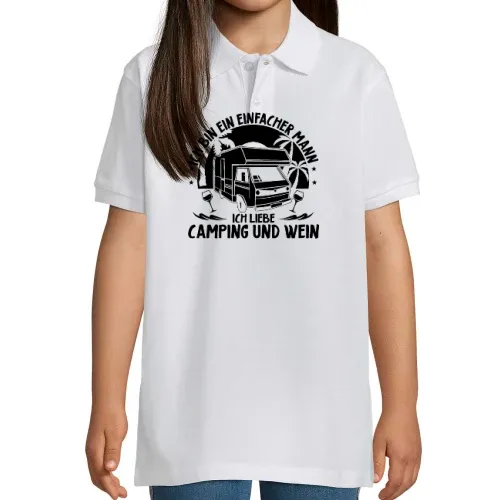 Wohnmobil Campingplatz Weintrinker Geschenkidee Kinder Polo