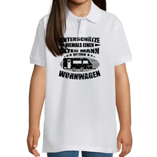 Wohnwagen Camping Rentner Camper Alter Mann Spruch Polo Kinder Perfect
