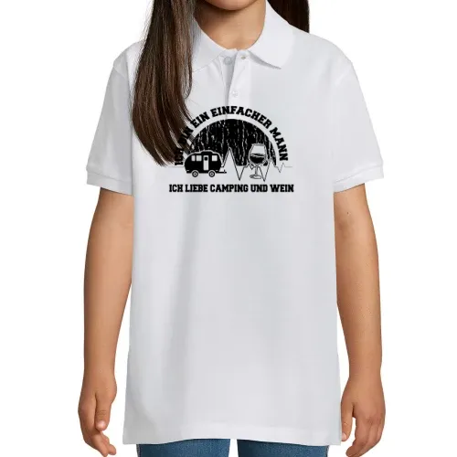 Wohnwagen Campingplatz Mann Liebt Camping und Wein Polo