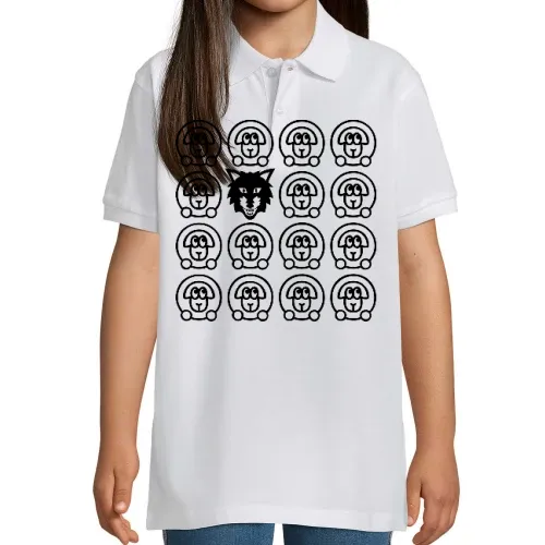 Wolf und Schafe Polo Kinder Perfect