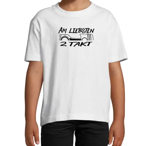 2Takt Enduro Mopedfahrer - Am Liebsten Zweitakt Kinder T-Shirt