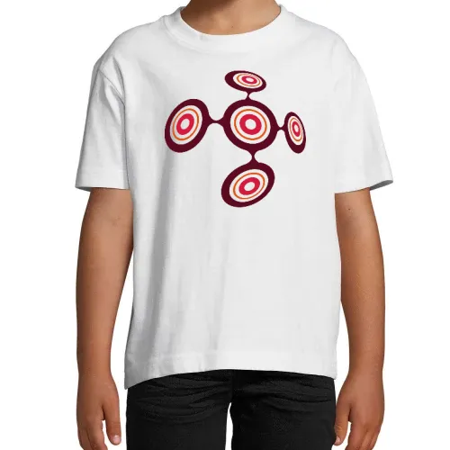70er Jahre Style Kreise T-Shirt