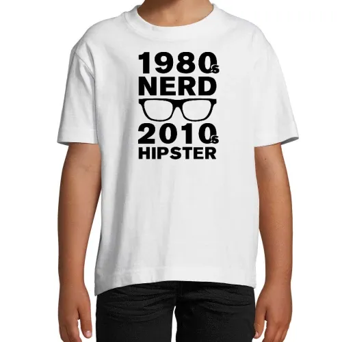 80s Nerd 2010s Hipster Kinder T-Shirt 80s Nerd 2010s Hipster T-Shirt