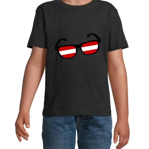 Österreich Brille T-Shirt Kinder Imperial