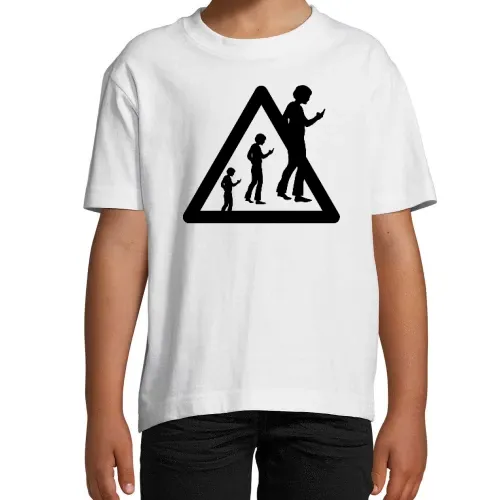 Achtung Handyspieler Kinder T-Shirt