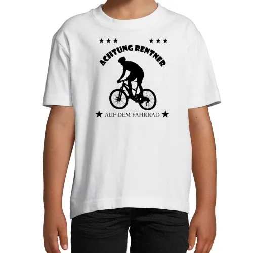 Achtung Rentner auf dem Fahrrad T-Shirt Kinder Imperial