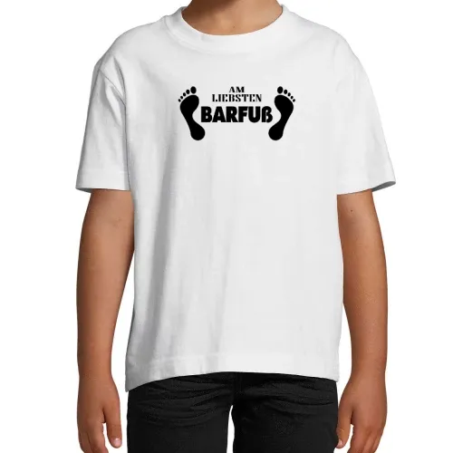 Am liebsten Barfuss Barfuß Barefoot T-Shirt Kinder Imperial