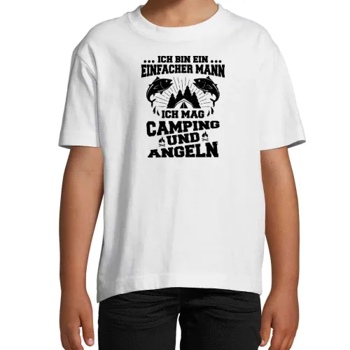 Angler Camper Angeln Camping Einfacher Mann Spruch T-Shirt Kinder Imperial