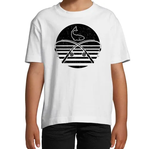 Angler Vintage Angeln T-Shirt Kinder Imperial