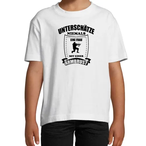Armbrust Bogenschießen Bogensport Schützin T-Shirt Kinder Imperial