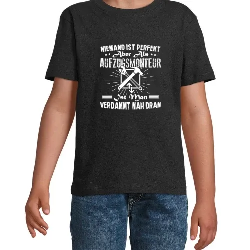 Aufzugstechniker Monteur - Niemand Ist Perfekt T-Shirt Kinder Imperial