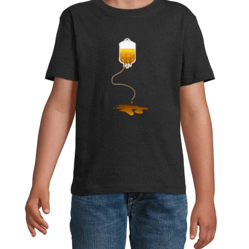 auslaufender Blutbeutel mit Bier T-Shirt Kinder Imperial