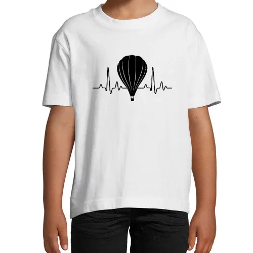 Ballonfahrt Heissluftballon Herzschlag Ballonflug Kinder T-Shirt