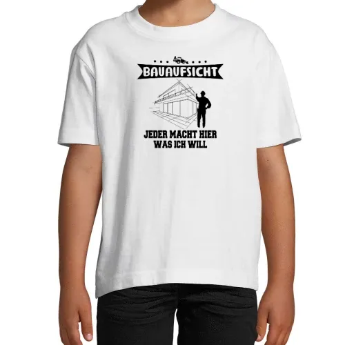 Bauaufsicht Jeder Macht Was Ich Will Bauherr T-Shirt Kinder Imperial