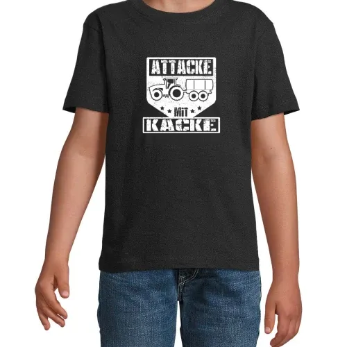 Bauer Landwirt Feldarbeit Gülle Attacke Mit Kacke Kinder T-Shirt