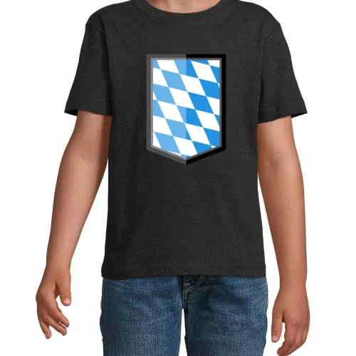 Bayern Wappen Karomuster E-Style T-Shirt