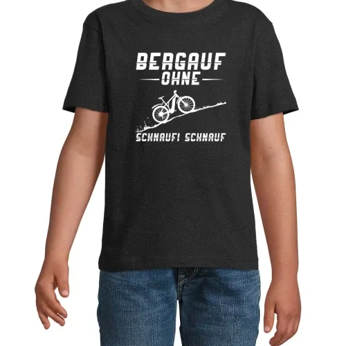 Bergauf Ohne Schnaufi Schnauf - MTB Pedelec Ebike Kinder T-Shirt Bergauf Ohne Schnaufi Schnauf - MTB Pedelec Ebike T-Shirt